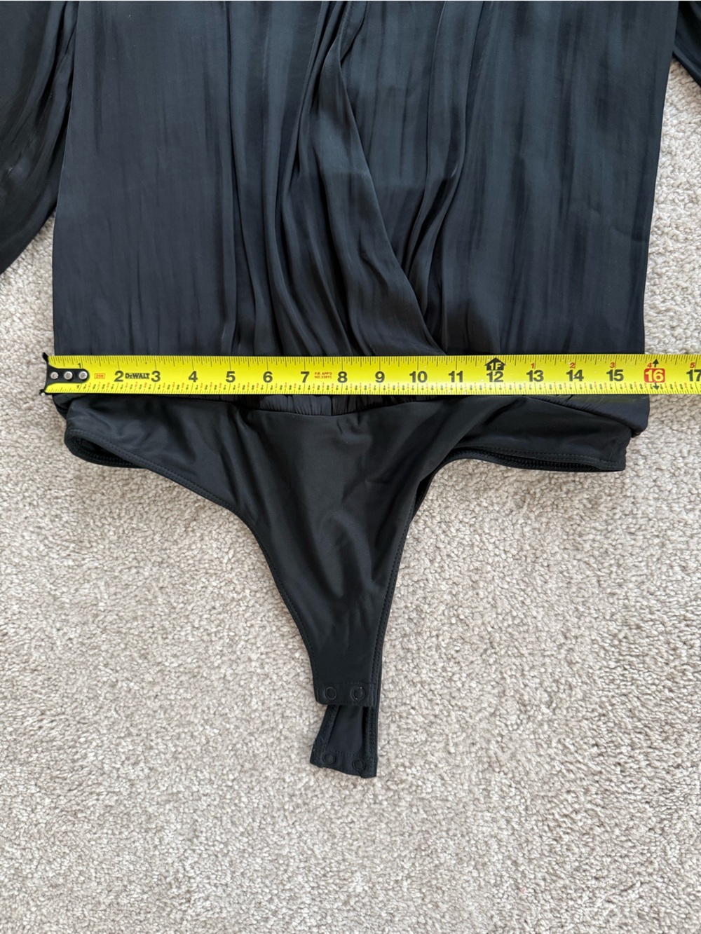 NET GAP Black Long-Sleeve Surplice Bodysuit M - Picture 6 of 12